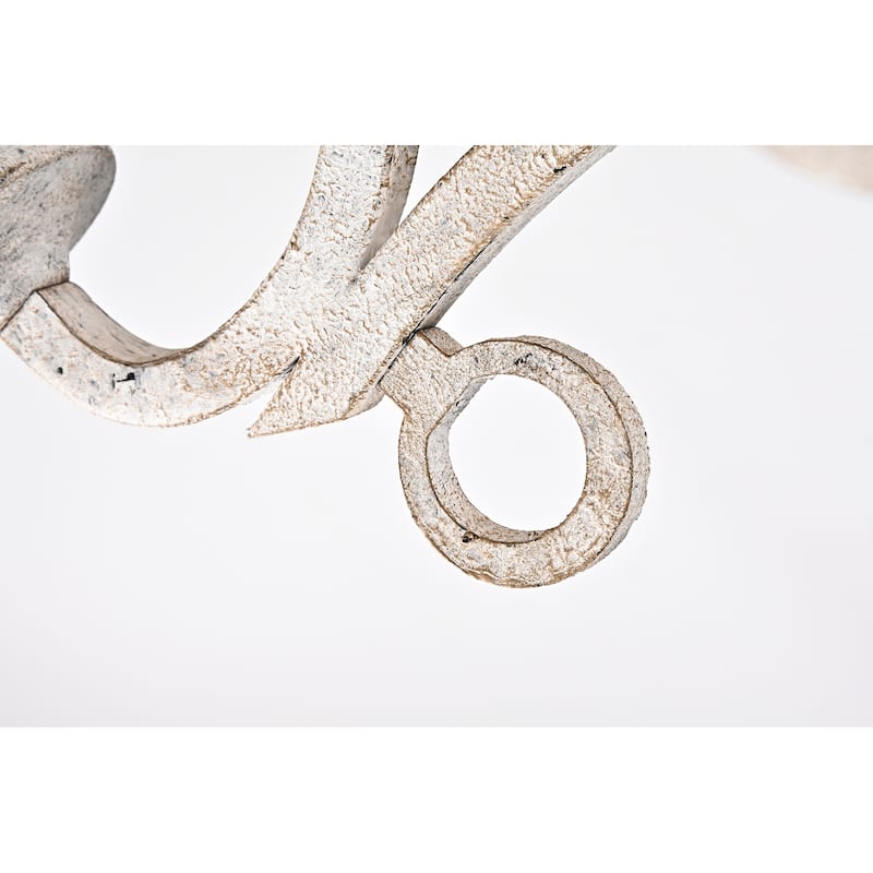 Antique White 5-Light Farmhouse Distressed Chandelier