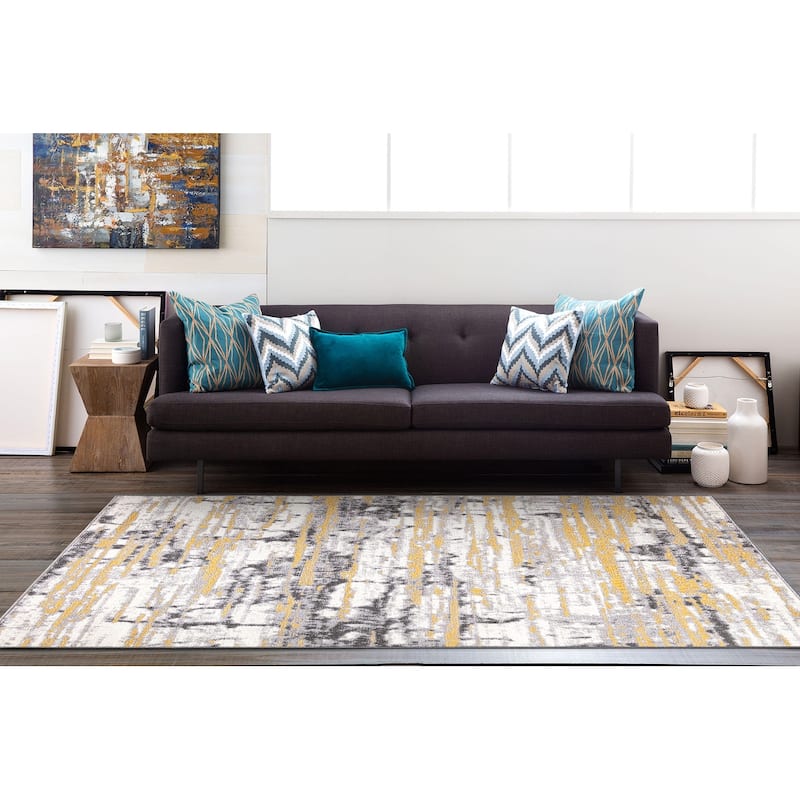 World Rug Gallery Vintage Abstract Modern Area Rug