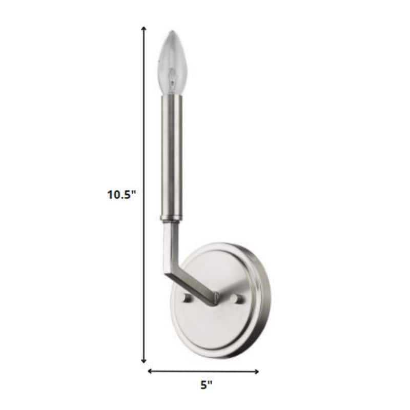 Minimalist Silver Flush Mount Wall Sconce with Swing Arm and Hardwired Dimmable Option - 10.5" H x 5" W x 4" D