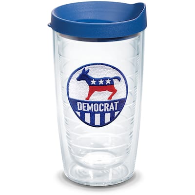 Tervis Democrat Emblem Made in USA Double Walled Insulated Travel Tumbler, Classic