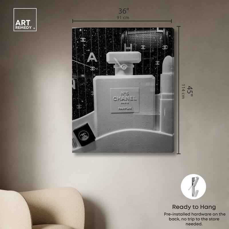 Sculptural Number 5 Canvas by Art Remedy, Gallery Wrapped