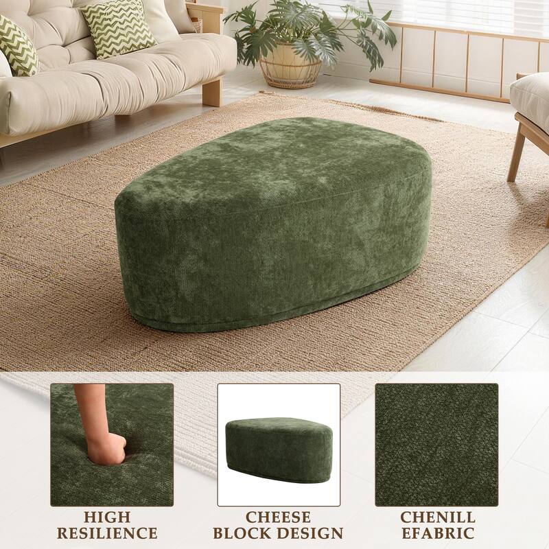 Modern Triangular Upholstered Accent Ottoman