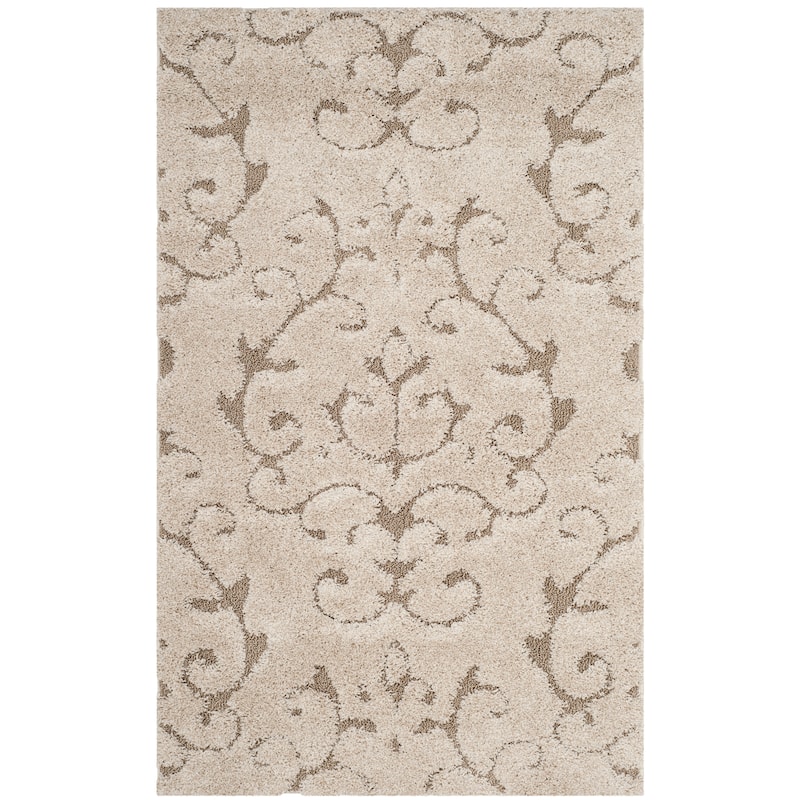 SAFAVIEH Florida Shag Tjabbe Scroll Area 1.2-inch Thick Rug