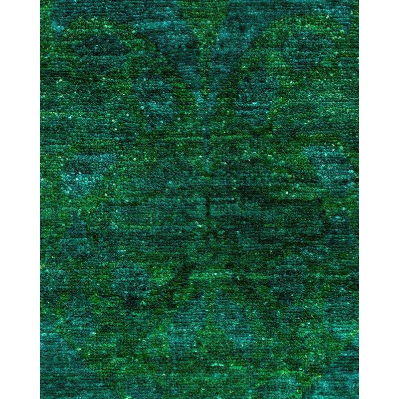 Contemporary Overdyed Wool Hand Knotted Area Rug - 3' 1" x 5' 3"