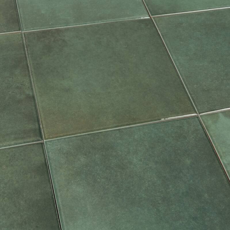 Zahara 6x6 Moss Green Porcelain Zellige Square Wall and Floor Tile (5.38 sq ft/case) - 22 Pack