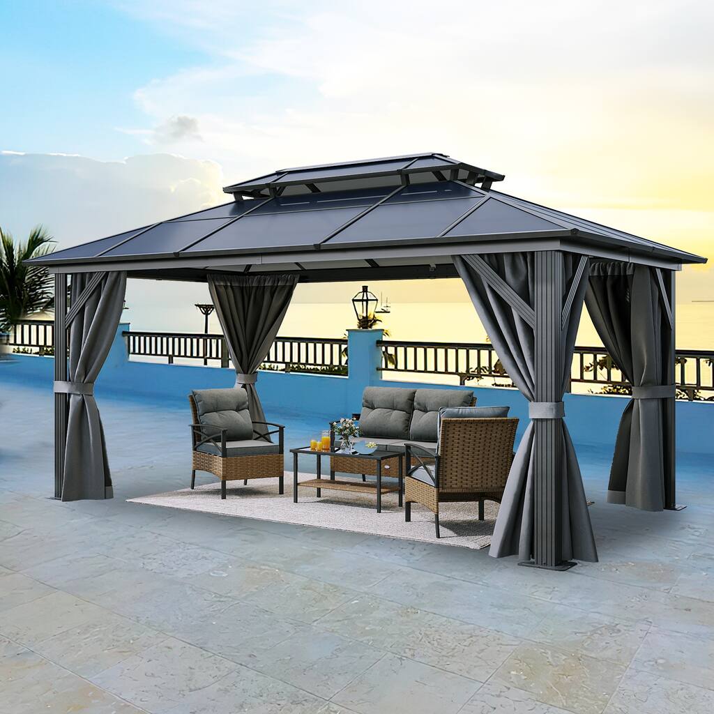 Outdoor Hardtop Metal Canopy Gazebo