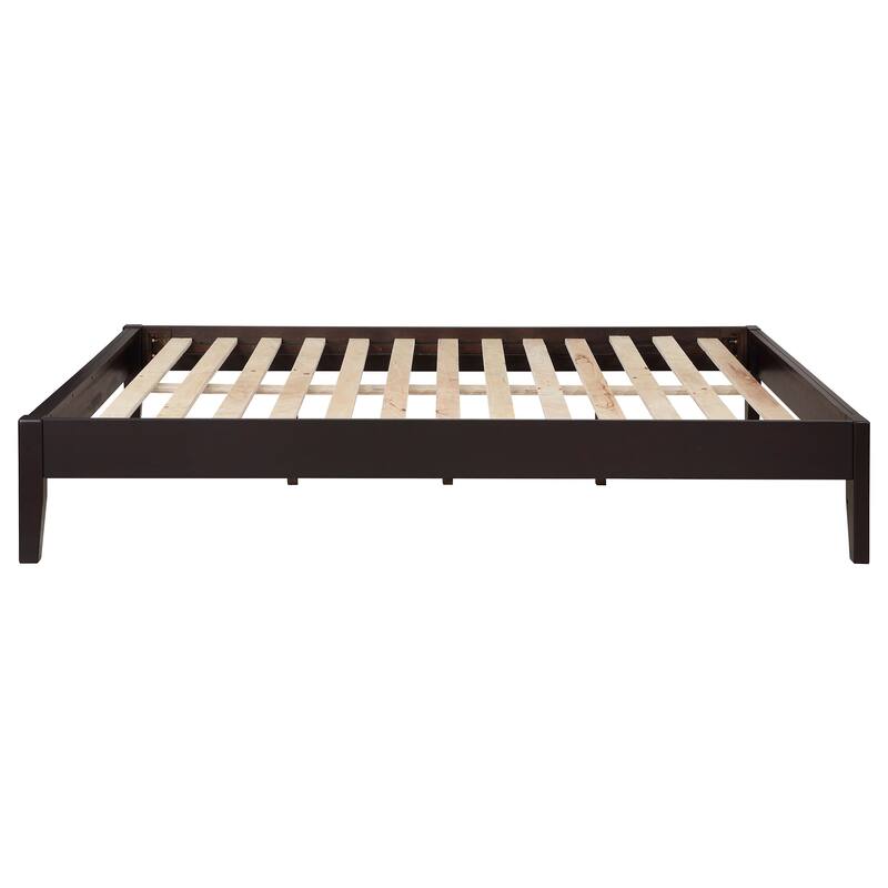 Eastern King Platform Bed in Cappuccino Finish with Slat Kit