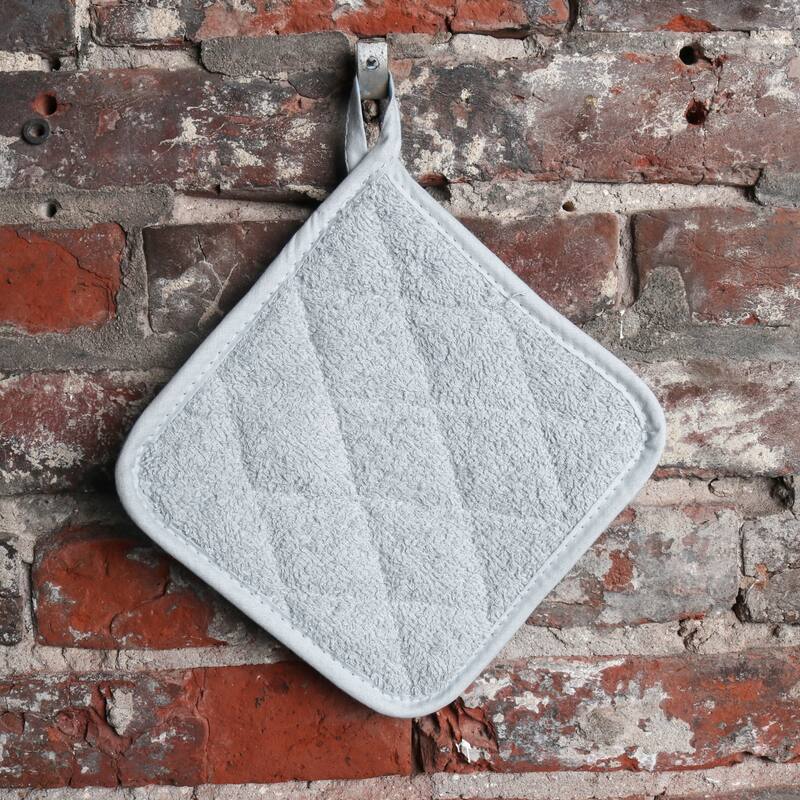 Arkwright Home 7x7 Solid Color Cotton Terry Pot Holders - Pack of 12