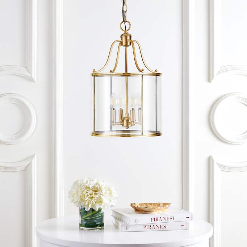 SAFAVIEH Lighting Sutton Adjustable 4-light Medium Brass Pendant - 13.375"x13.375"x22.5 - 94.5"