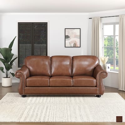 Fowler Leather Match Living Room Sofa