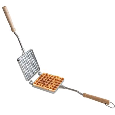 Kings County Tools Aluminum Waffle Maker for Stovetop or Campfire Cooking