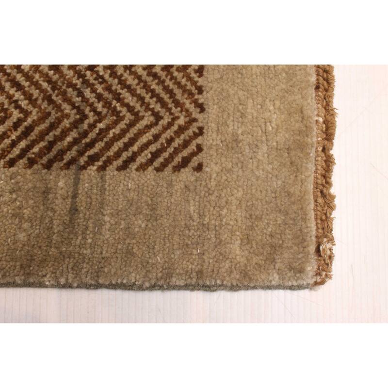 ECARPETGALLERY Hand-knotted Peshawar Ziegler Dark Brown, Grey Wool Rug - 4'0 x 6'3