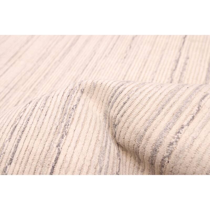 ECARPETGALLERY Hand Loomed Kashkuli Gabbeh Ivory Viscose Rug - 5'3 x 7'10