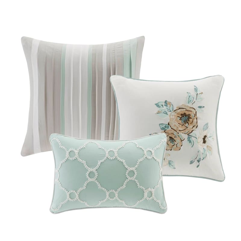Madison Park Willa 6 Piece Cotton Quilt Set with Throw Pillows