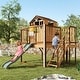 preview thumbnail 13 of 18, 9-in-1 Wooden Playhouse with Slide & Sandbox