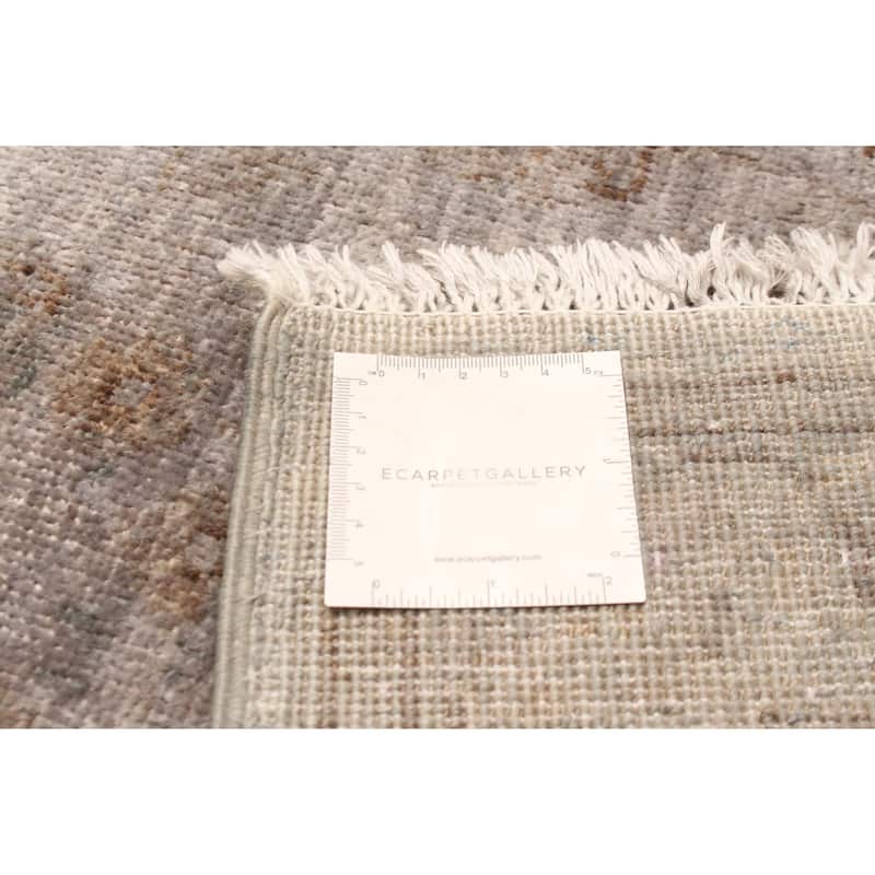 ECARPETGALLERY Hand-knotted Vibrance Grey Wool Rug - 2'4 x 9'8