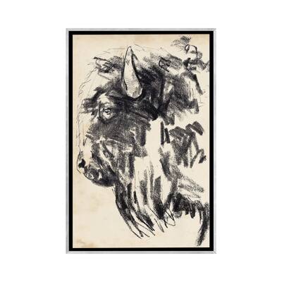 iCanvas "Bison Head Gesture II" by Jennifer Paxton Parker Framed