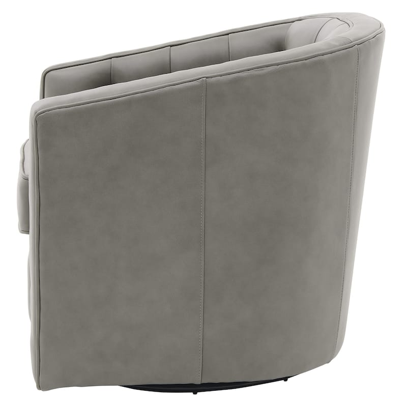 NPD Furniture Walsh Top Grain Leather Swivel Chair