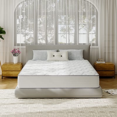 IFLUOUS 8/12 in. Medium Firm Gel-infused Memory Foam Hybrid Mattress Cooling and Breathable with CertiPUR-US, SGS and OEKO-TEX