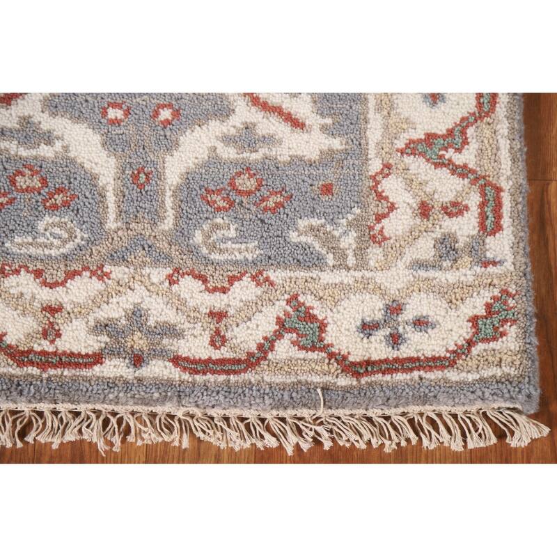 Grey Oushak Indian Area Rug Handmade Wool Carpet - 2'0"x 3'0"