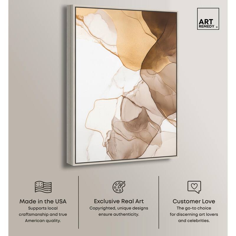 Sepia Silk Streams Canvas by Art Remedy
