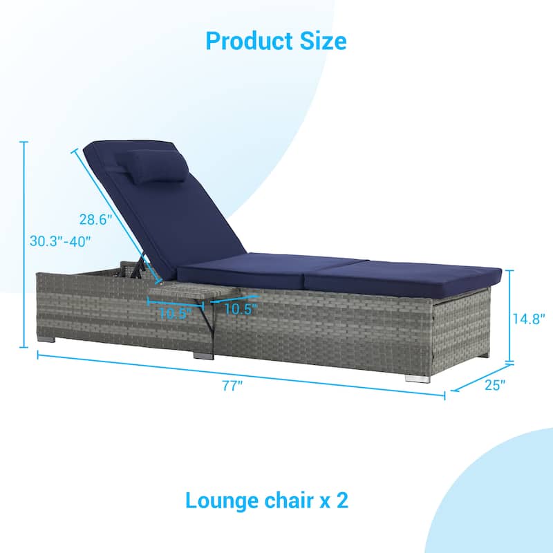 Outdoor sofa PE rattan furniture deck chair GRAY rattan