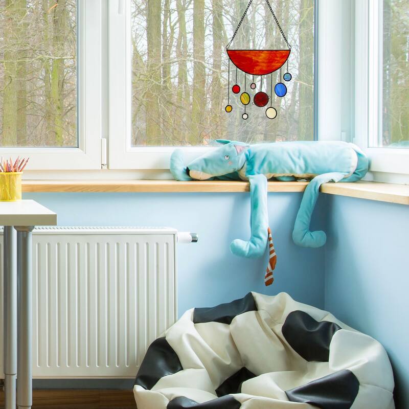River of Goods 12-Inch Solar System in Tiffany-Style Stained Glass