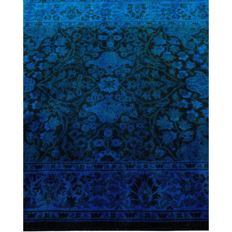 Fine Vibrance One-of-a-Kind Hand-Knotted Runner Rug - Blue, 2' 8" x 16' 5" - 2' 8" x 16' 5"