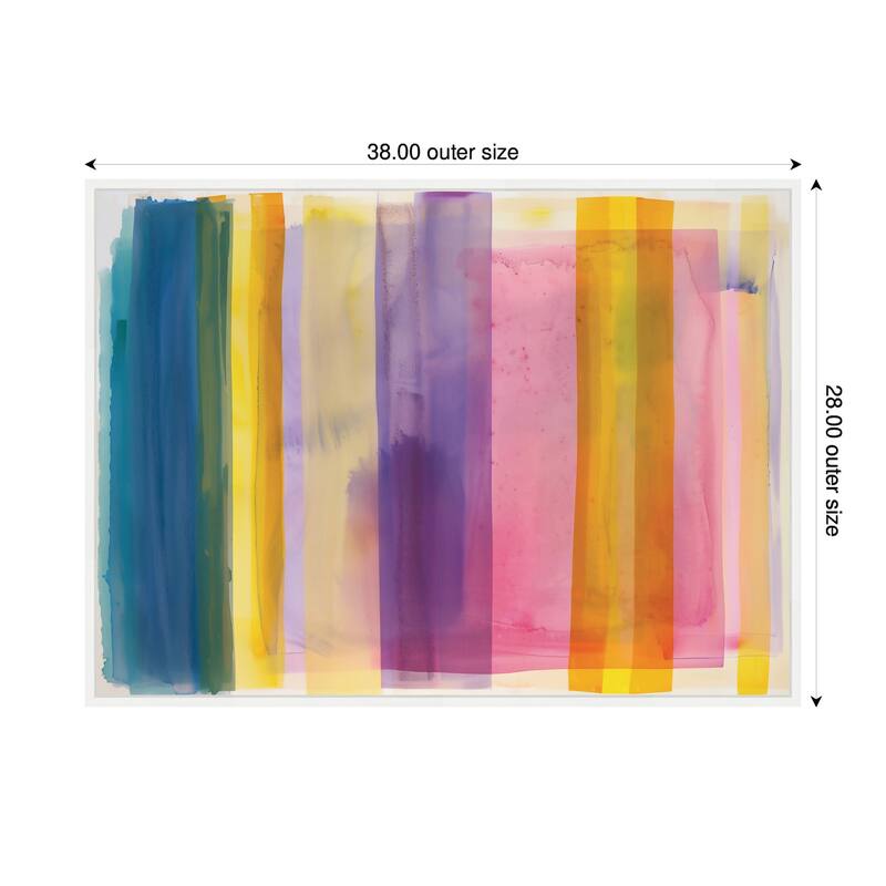 Kate and Laurel Sylvie Vibrant Lines II Framed Canvas by Amy Lighthall