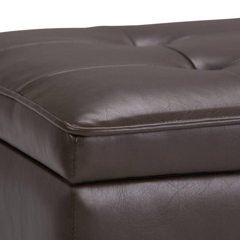WYNDENHALL Essex 44 inch Wide Transitional Rectangle Ottoman Bench