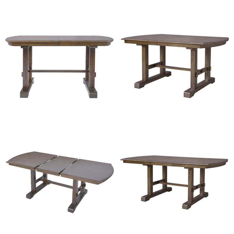 6 Piece Extendable Wood Dining Table Set w/ 4 Upholstered Chair,Bench