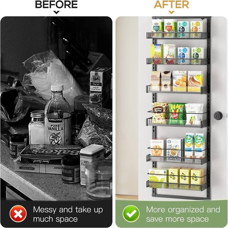 6-Tier Large Wall Mounted Storage Spice Rack