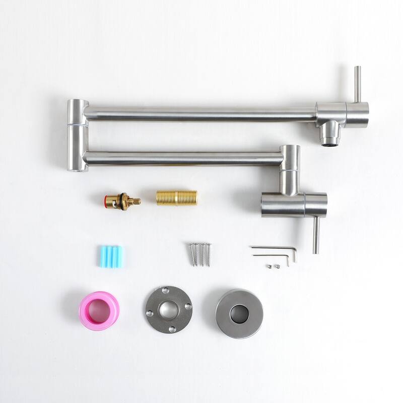 Topcraft Pot Filler Wall Mount Folding Kitchen Faucet