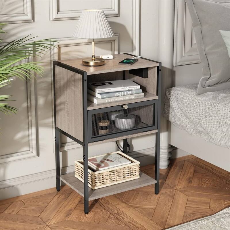 Nightstand with Charging Station