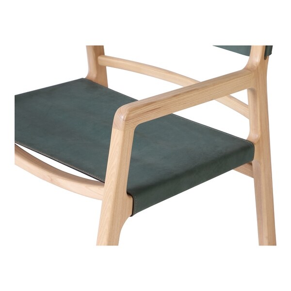 Aurelle Home Mid Century Modern Solid Ash Wood Sling Seat Accent