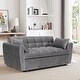 preview thumbnail 2 of 28, 64.96" Velvet Convertible Sofa Bed with Storage Pocket