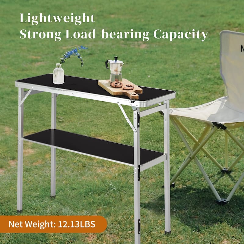 Lightweight Folding Table for Indoor Outdoor Parties and Exhibits