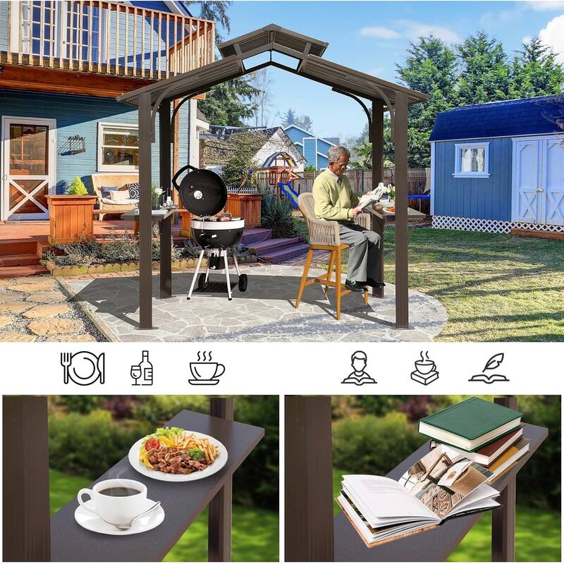 8×5FT Hardtop Grill Gazebo