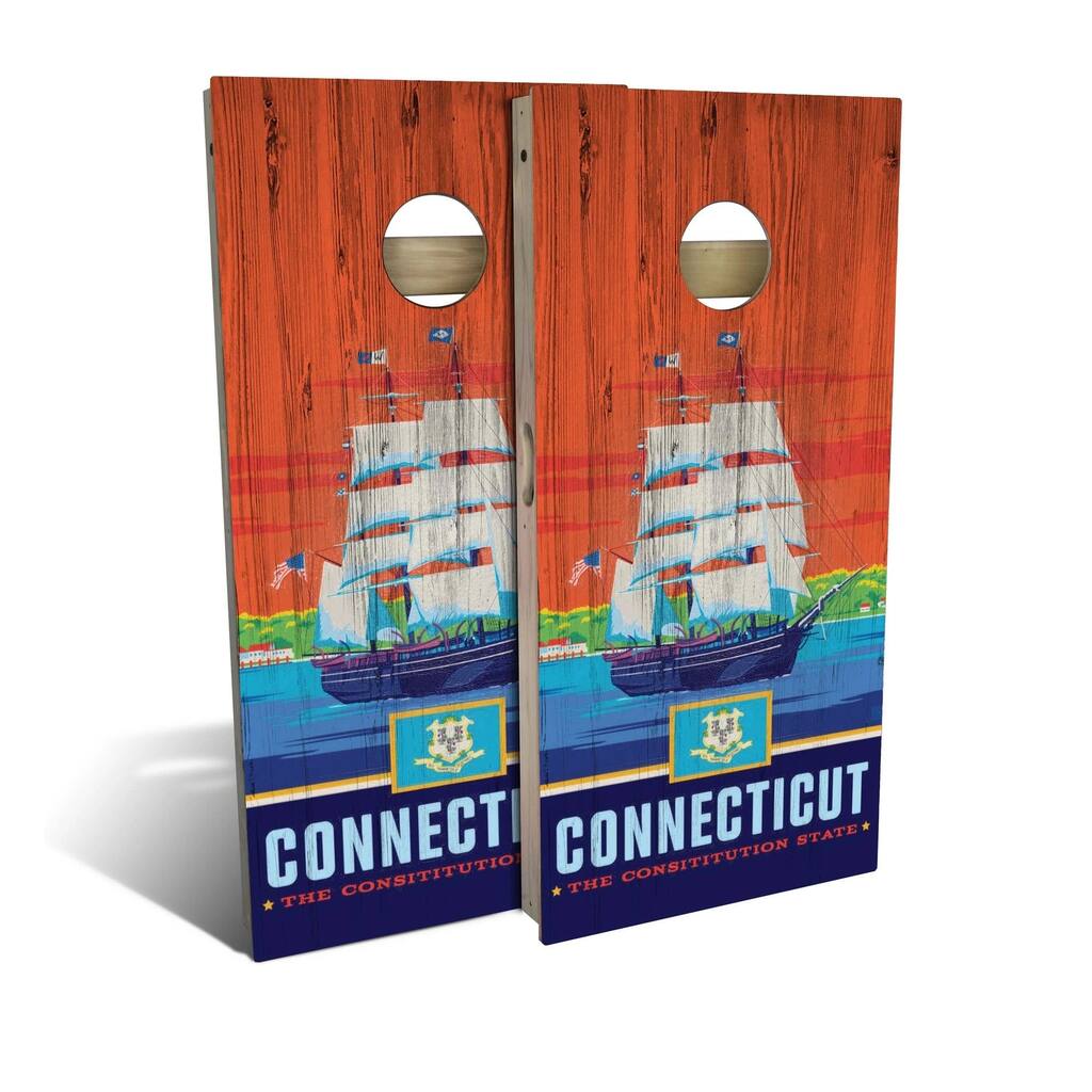 Connecticut State Pride Outdoor Cornhole Board Set