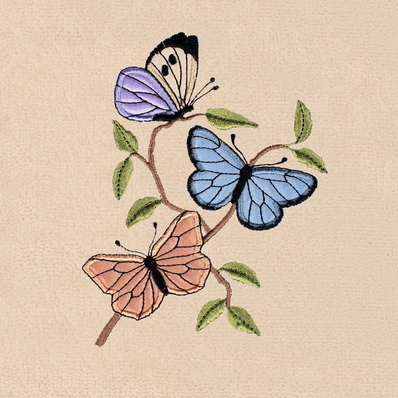 Authentic Hotel and Spa Spring Butterflies Turkish Cotton Hand Towels (Set of 2)