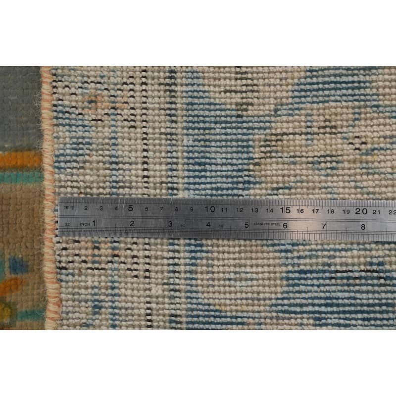 Hand Knotted Oriental 100% Wool Carpet Traditional Medallion Greys & Charcoal Tabriz Area Rug - 12' 3'' X 9' 9''