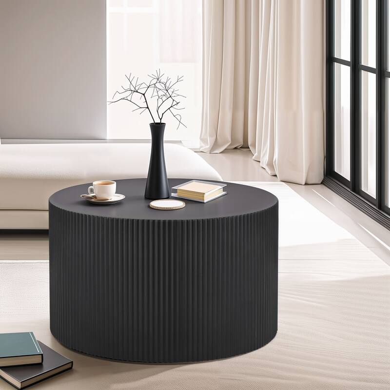 Vertical Stripe Design Nesting Coffee Table Set for Living Room, Bedroom