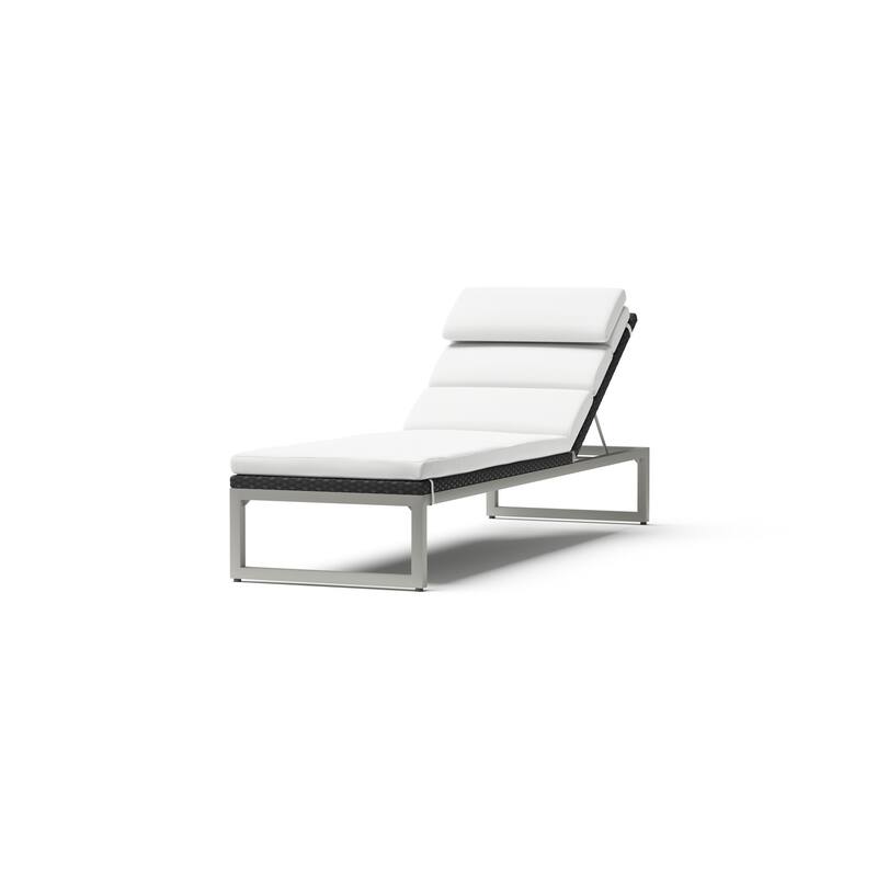 Milo 2 Piece Sunbrella Outdoor Patio Espresso Chaise Lounges