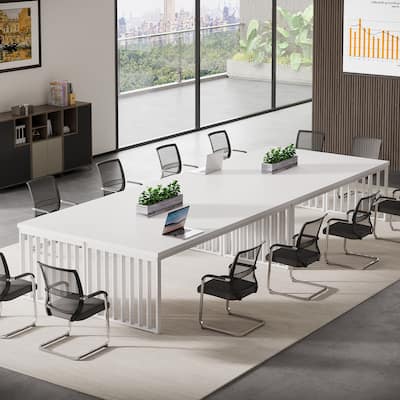6.5FT Conference Table for 6-8, Wood Meeting Table for Conference Seminar Room