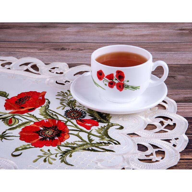 Luminarc Hypnosis Poppy Glass Dinnerware Set of 46 for 6