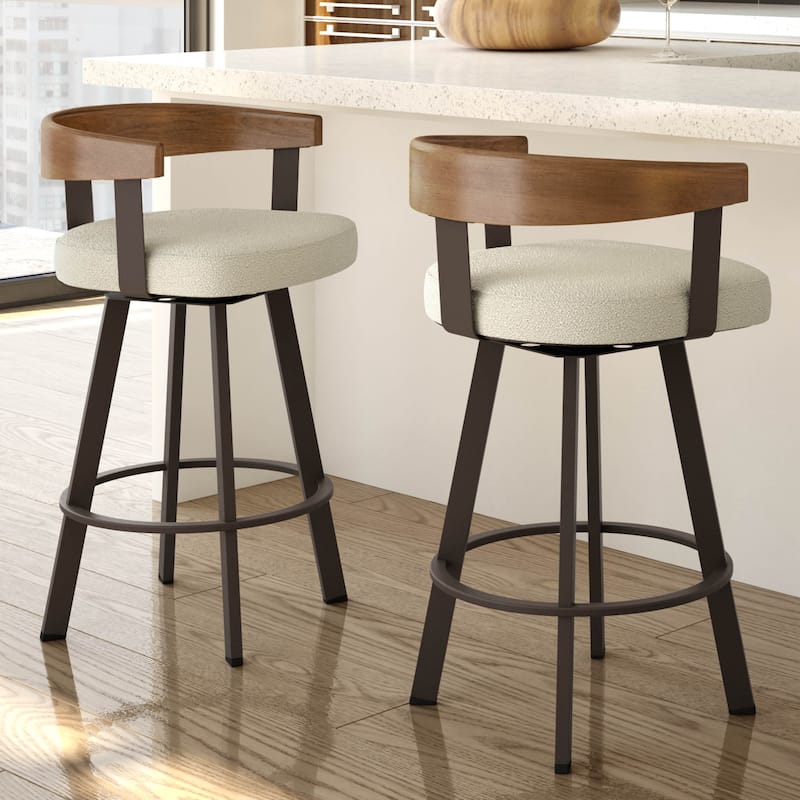 Amisco Lars Swivel Counter and Bar Stool