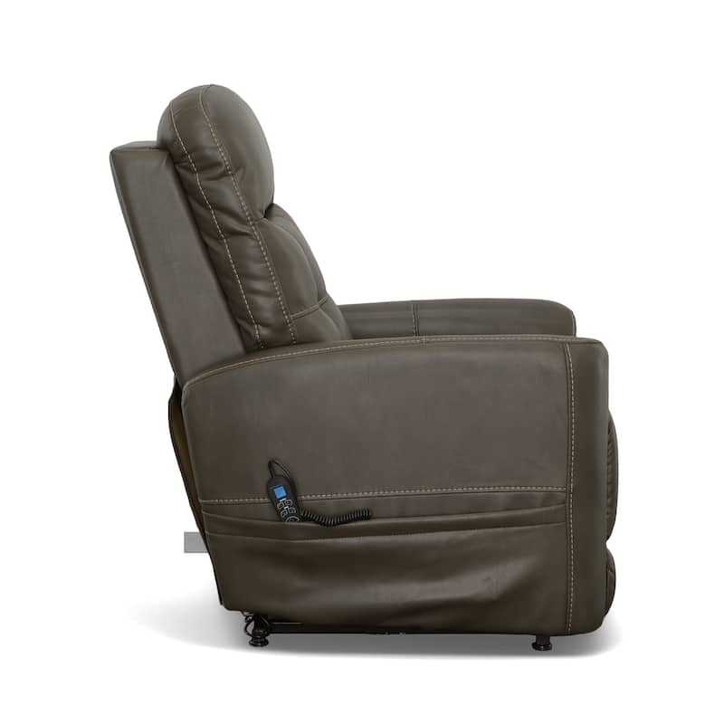 Kenner Driftwood Power Lift Recliner with Power Headrest & Lumbar by Flexsteel