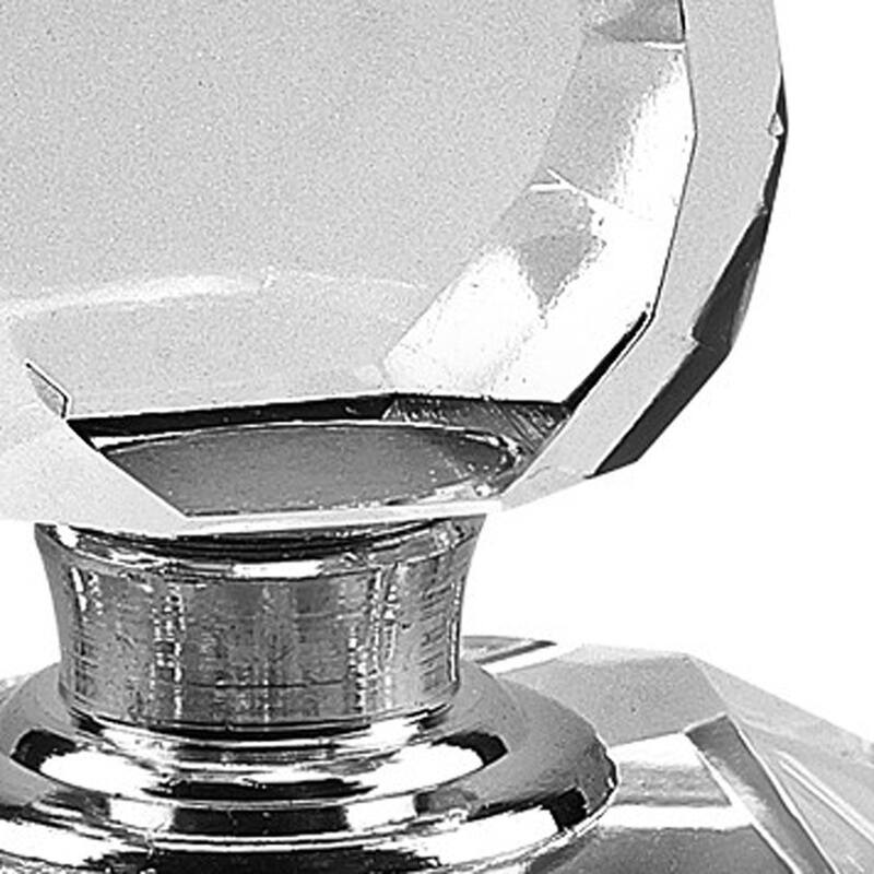 HomeRoots 5" Clear Crystal Decorative Perfume Bottle - 4.75" x 1.75" x 3.25"