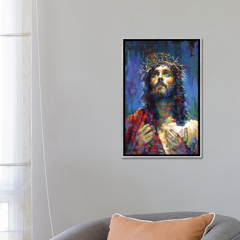 iCanvas "Jesus Christ" by Leon Devenice Framed