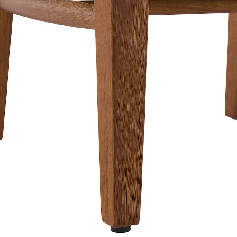 Christopher Knight Home - Upholstered Dining Chair Cane Back Rubber Wood Dining Chair with Cushioned Seat (Set of 4)